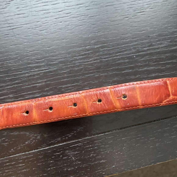 Gail LaBelle Vintage rust brown belt with frog buckle - Picture 6 of 6
